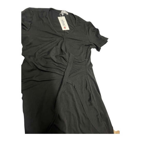 Black MiSSKY Wrap Dress Size: Medium - Picture 5 of 8